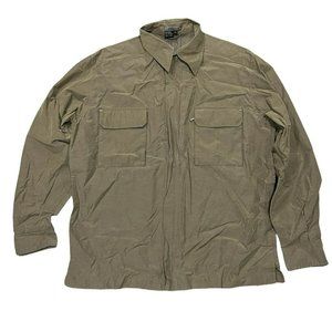 FTX Men's Shirt Jacket Sz 42 Olive Beige Full Zip EUC